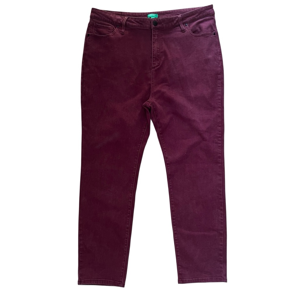 United Colors of Benetton Women’s Burgundy Slim Fit Jeans